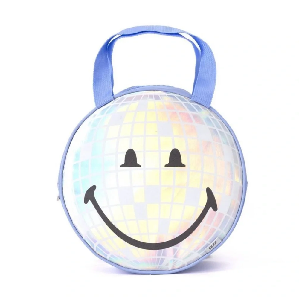 Yoobi Holographic Smiley Tote Bag - Blue - Picture 2 of 6